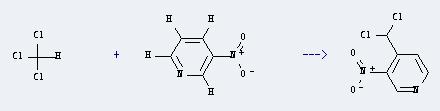 3-Nitropyridine can react with trichloromethane to 4-dichloromethyl-3-nitro-pyridine